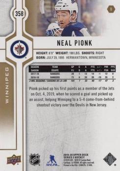 2019-20 Upper Deck - Speckled Rainbow Foil #358 Neal Pionk Back