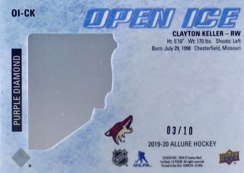 2019-20 Upper Deck Allure - Open Ice Purple #OI-CK Clayton Keller Back