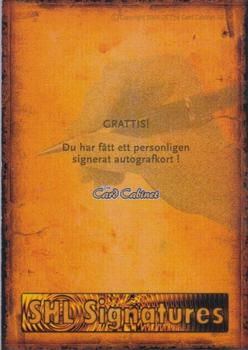 2004-05 SHL Elitset - SHL Signatures Series A #NNO Henrik Lundqvist Back