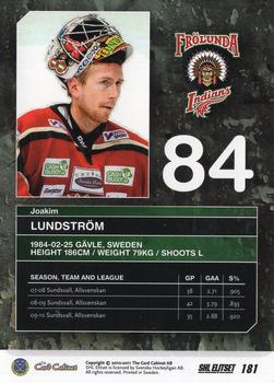 2010-11 SHL Elitset - Limited Edition #181 Joakim Lundstrom Back