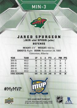 2019-20 Upper Deck My MVP Minnesota Wild  #MIN-3 Jared Spurgeon Back