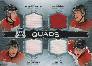 2014-15 Upper Deck The Cup - Cup Quads Jersey #C4-CAN1 Alex Pietrangelo / Jaden Schwartz / Mark Scheifele / Tyler Ennis Front