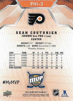 2019-20 Upper Deck My MVP Philadelphia Flyers #PHI-3 Sean Couturier Back