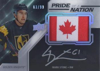 2019-20 SPx - UD Black Pride of a Nation Auto Manufactured Patch #PNA-ST Mark Stone Front