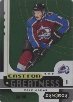 2019-20 Upper Deck Synergy - Cast for Greatness Green Achievements #CG-4 Cale Makar Front