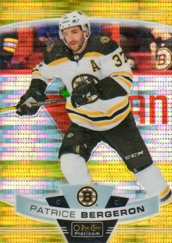 2019-20 O-Pee-Chee Platinum - Seismic Gold #111 Patrice Bergeron Front