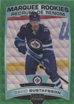 2019-20 O-Pee-Chee Platinum - Emerald Surge #157 David Gustafsson Front