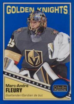 2019-20 O-Pee-Chee Platinum - Retro Blue Rainbow #R-18 Marc-Andre Fleury Front