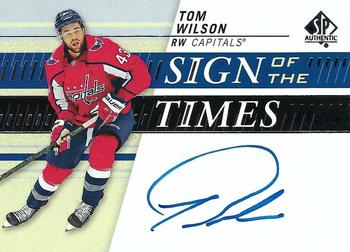 2019-20 SP Authentic - Sign of the Times #SOTT-TW Tom Wilson Front
