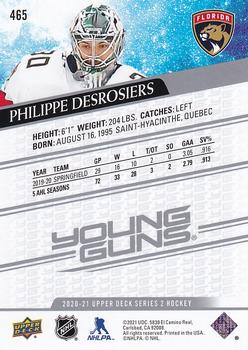 2020-21 Upper Deck #465 Philippe Desrosiers Back