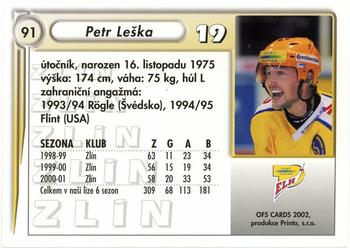 2001-02 Czech OFS #91 Petr Leska Back