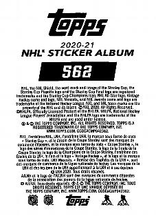 2020-21 Topps NHL Sticker Collection #562 Anze Kopitar Back