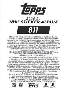 2020-21 Topps NHL Sticker Collection #611 NHL Mascots! Back