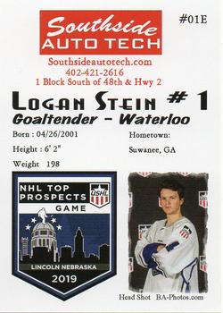 2018-19 Southside Auto Tech NHL Top Prospects Game USHL Team East #01E Logan Stein Back