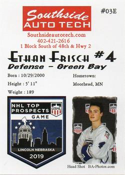 2018-19 Southside Auto Tech NHL Top Prospects Game USHL Team East #03E Ethan Frisch Back