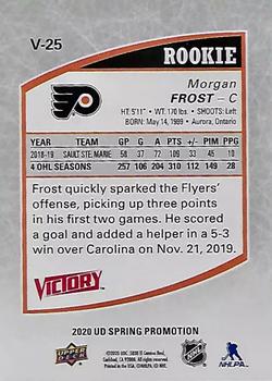 2020 Upper Deck Spring Promotion - Victory Black Rookies #V-25 Morgan Frost Back