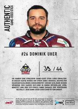 2019-20 Playercards (DEL) - Stickcards #SC03 Dominik Uher Back