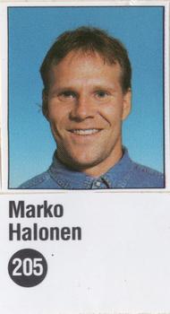 1993-94 Jyvas-Hyva Hockey-Liiga (Finnish) Stickers #205 Marko Halonen Front