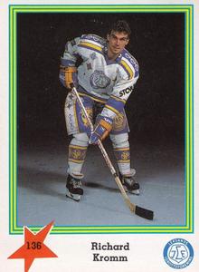 1989-90 Semic Elitserien (Swedish) Stickers #136 Richard Kromm Front