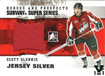 2015-16 In The Game Final Vault - 2009-10 In The Game Heroes and Prospects - Subway Series Jerseys Silver (Green Vault Stamp) #SSM-23 Scott Glennie Front