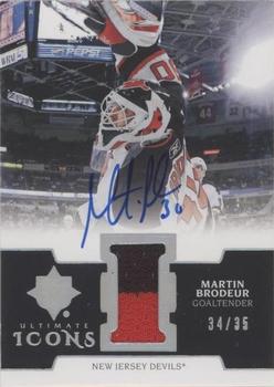 2019-20 Upper Deck Ultimate Collection - Ultimate Icons Jersey Auto #UIA-MB Martin Brodeur Front