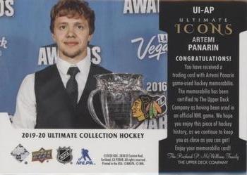 2019-20 Upper Deck Ultimate Collection - Ultimate Icons Copper Patch #UI-AP Artemi Panarin Back