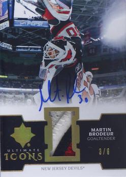 2019-20 Upper Deck Ultimate Collection - Ultimate Icons Gold Patch Autographs #UIA-MB Martin Brodeur Front