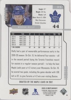 2020-21 Upper Deck MVP - Colors and Contours Purple #35 Morgan Rielly Back