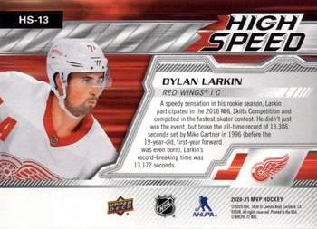 2020-21 Upper Deck MVP - High Speed #HS-13 Dylan Larkin Back