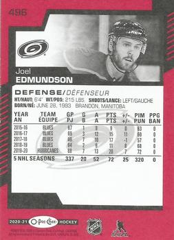 2020-21 O-Pee-Chee - Red #496 Joel Edmundson Back