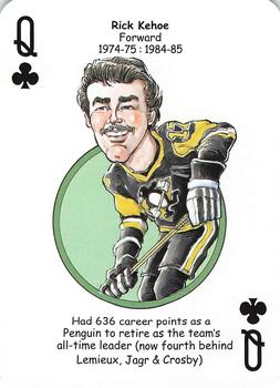 2017 Hero Decks Pittsburgh Penguins Hockey Heroes Playing Cards #Q♣ Rick Kehoe Front