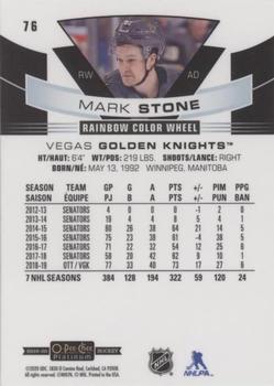 2019-20 O-Pee-Chee Platinum - Rainbow Color Wheel #76 Mark Stone Back