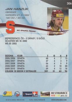 2010-11 Czech OFS Plus #306 Jan Hanzlik Back