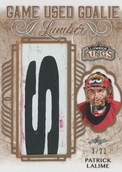 2019-20 Leaf Lumber Kings - Game Used Goalie Lumber Bronze #GUGL-15 Patrick Lalime Front