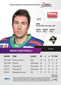 2014-15 Playercards Premium (EBEL) #068 Mark Santorelli Back