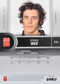 2012-13 Swiss National League #370 Roman Wick Back