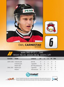 2011-12 HockeyAllsvenskan #ALLS-109 Emil Carnestad Back