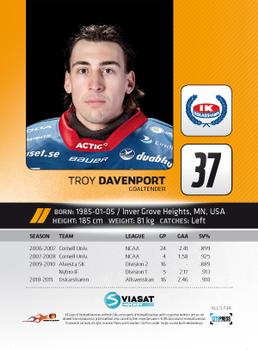 2011-12 HockeyAllsvenskan #ALLS-134 Troy Davenport Back