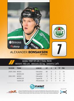 2011-12 HockeyAllsvenskan #ALLS-157 Alexander Bonsaksen Back