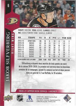 2020-21 Upper Deck - UD Exclusives #6 Jakob Silfverberg Back