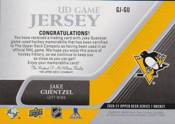 2020-21 Upper Deck - UD Game Jersey #GJ-GU Jake Guentzel Back