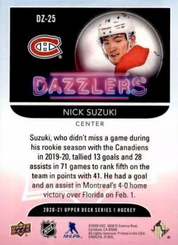 2020-21 Upper Deck - Dazzlers #DZ-25 Nick Suzuki Back