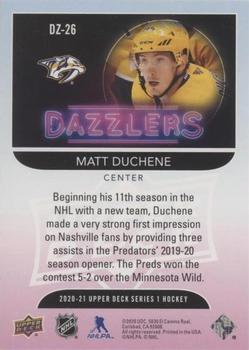 2020-21 Upper Deck - Dazzlers Orange #DZ-26 Matt Duchene Back