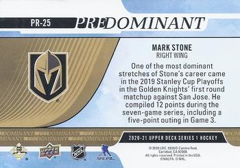 2020-21 Upper Deck - Predominant #PR-25 Mark Stone Back