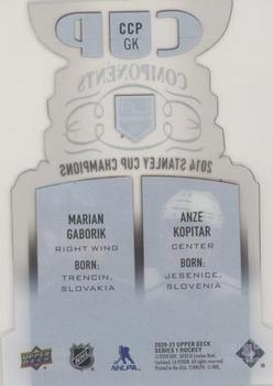 2020-21 Upper Deck - Cup Components #CCP-GK Anze Kopitar / Marian Gaborik Back