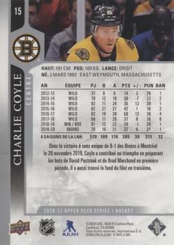 2020-21 Upper Deck - French #15 Charlie Coyle Back