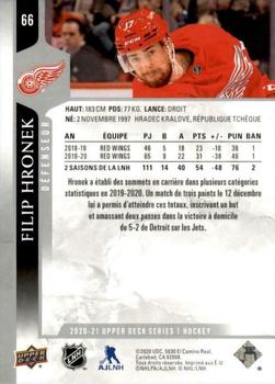 2020-21 Upper Deck - French #66 Filip Hronek Back