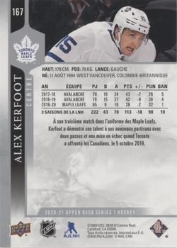2020-21 Upper Deck - French #167 Alex Kerfoot Back
