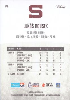 2019-20 OFS Classic #179 Lukas Rousek Back