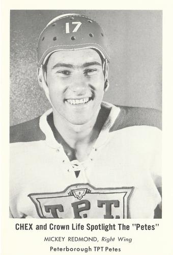 1965-66 Crown Life Peterborough Petes (OHA) #NNO Mickey Redmond Front